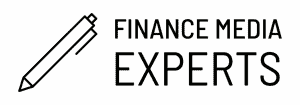 Finance Media Experts Logo with Pen